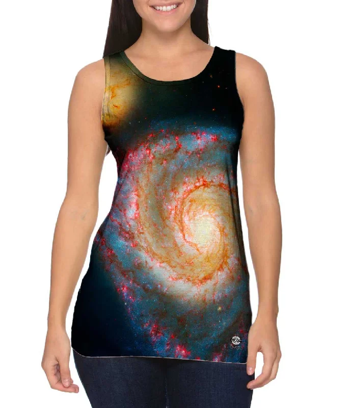 Women's Spaghetti Strap Tank Tops with Geometric PatternsSpace Galaxy Messier 51