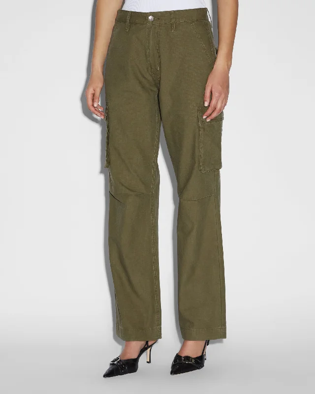 Women's Cargo Jogger Pants in Charcoal with Reflective Stripes for Nighttime ExercisesSQUAD CARGO KHAKI Women's Cargo Jogger Pants in Charcoal with Reflective Stripes for Nighttime ExercisesSQUAD CARGO KHAKI