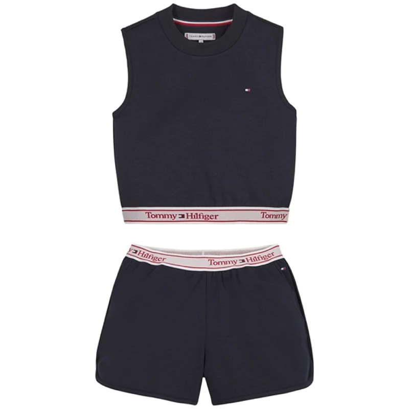 Embroidered Women Shorts with Intricate DesignsTommy Hilfiger Tommy Graphic Tape Set Desert Sky Embroidered Women Shorts with Intricate DesignsTommy Hilfiger Tommy Graphic Tape Set Desert Sky