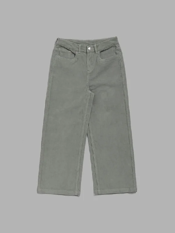 Plus Size Women Shorts with a Comfortable and Stylish FitY&F Kids Solid Grey Corduroy Trousers Plus Size Women Shorts with a Comfortable and Stylish FitY&F Kids Solid Grey Corduroy Trousers