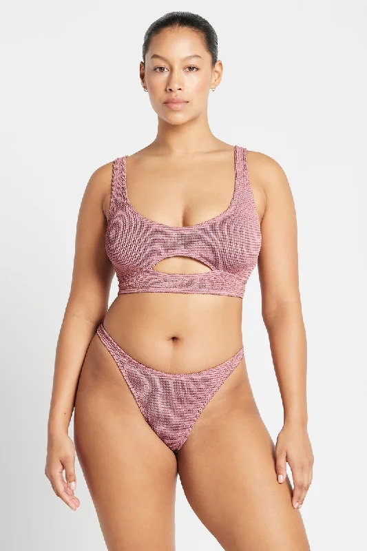 Monokini - style bikini with a unique one - piece - meets - bikini designWaffle Sasha & Scene Blush Monokini - style bikini with a unique one - piece - meets - bikini designWaffle Sasha & Scene Blush