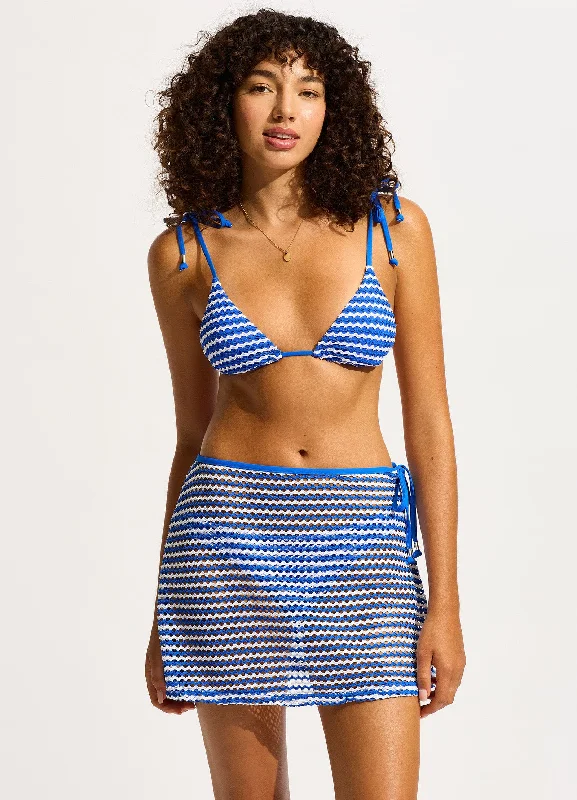 Monokini - style bikini with a unique one - piece - meets - bikini designMesh Effect A-Line Skirt - Azure Monokini - style bikini with a unique one - piece - meets - bikini designMesh Effect A-Line Skirt - Azure