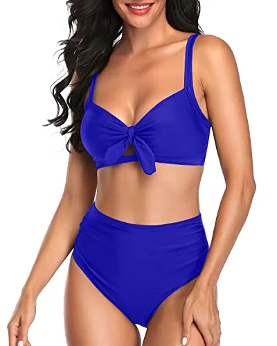 Push - up bikini top to enhance the bust for a confident beach appearanceHawaii Honeymoon Two Piece Bikini Set For Women Bathing Suits-Royal Blue Push - up bikini top to enhance the bust for a confident beach appearanceHawaii Honeymoon Two Piece Bikini Set For Women Bathing Suits-Royal Blue